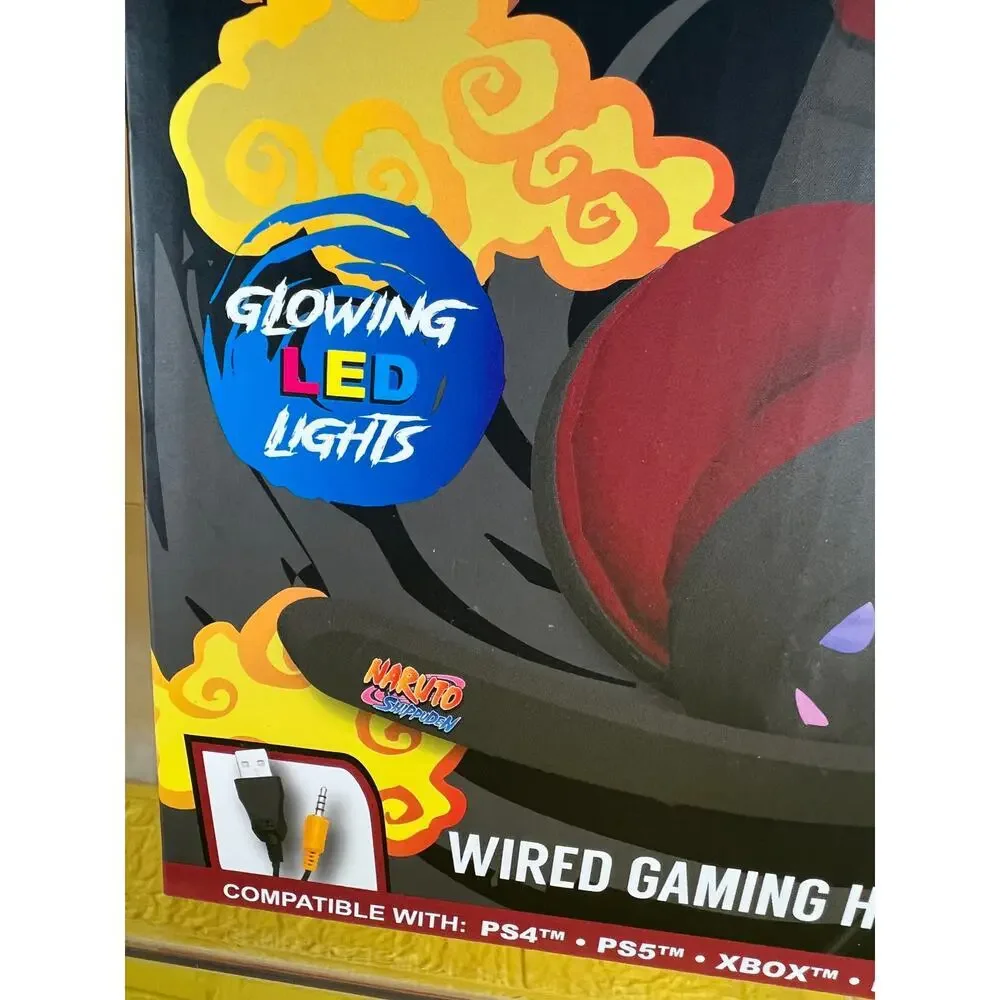 NEW Naruto Shippuden Wired Gaming Headset Multi-Platform Compatible